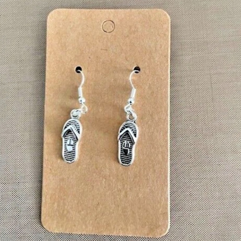 Flip Flop Earrings 925 Silver Hooks NEW in Package